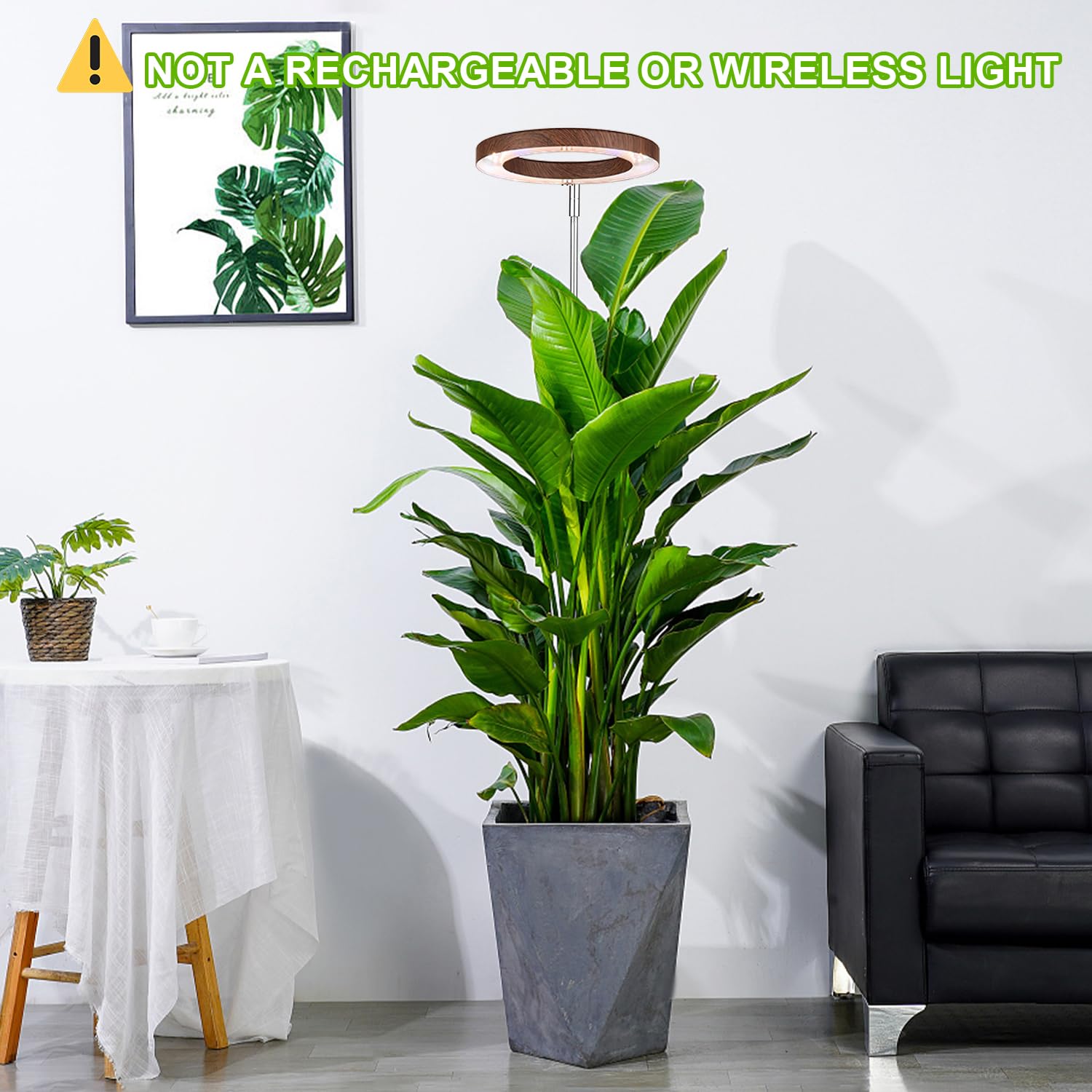 Yadoker wood-look aluminum body enhances heat dissipation and blends with decor