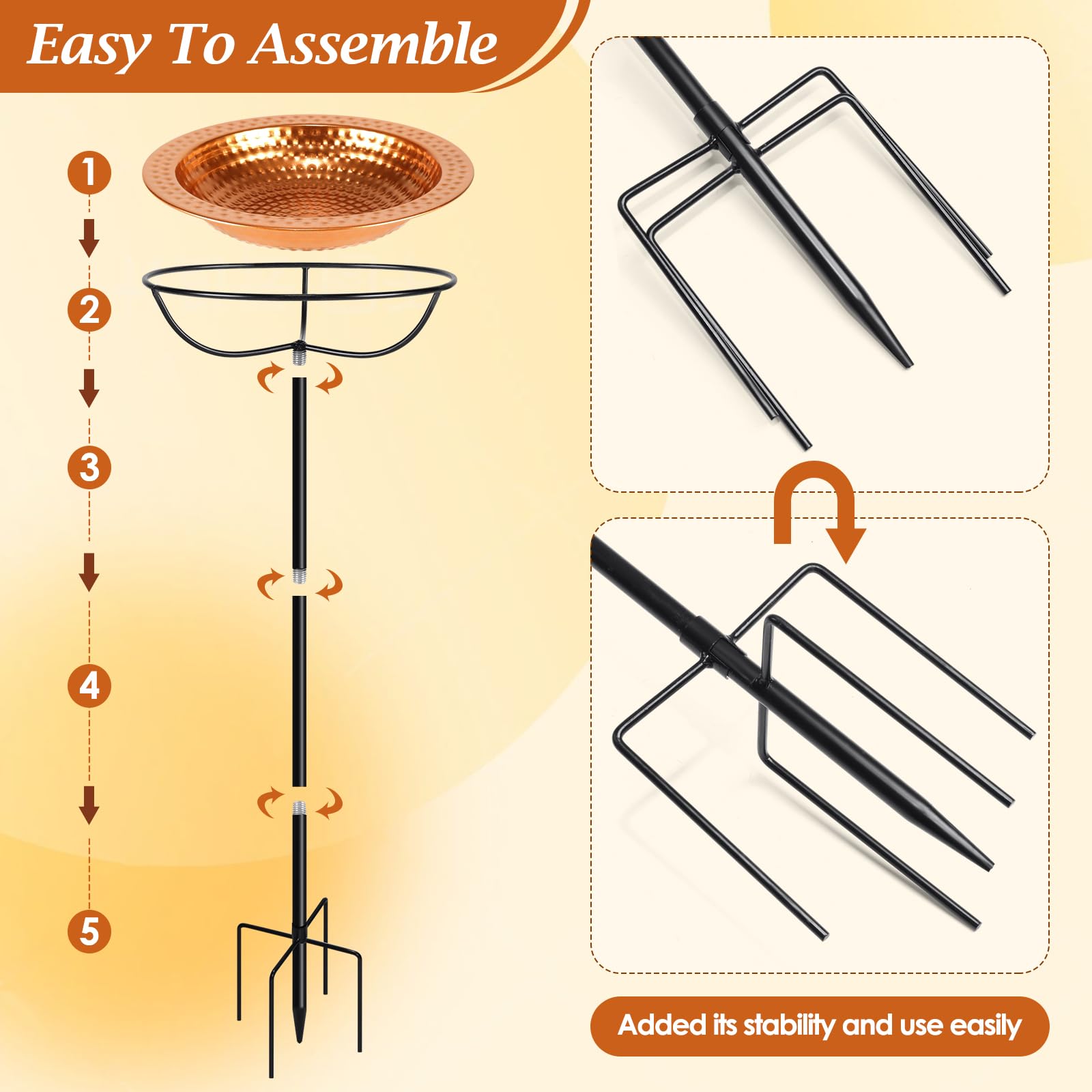 YADOOLIFE five-prong base ensures stable standing in windy weather