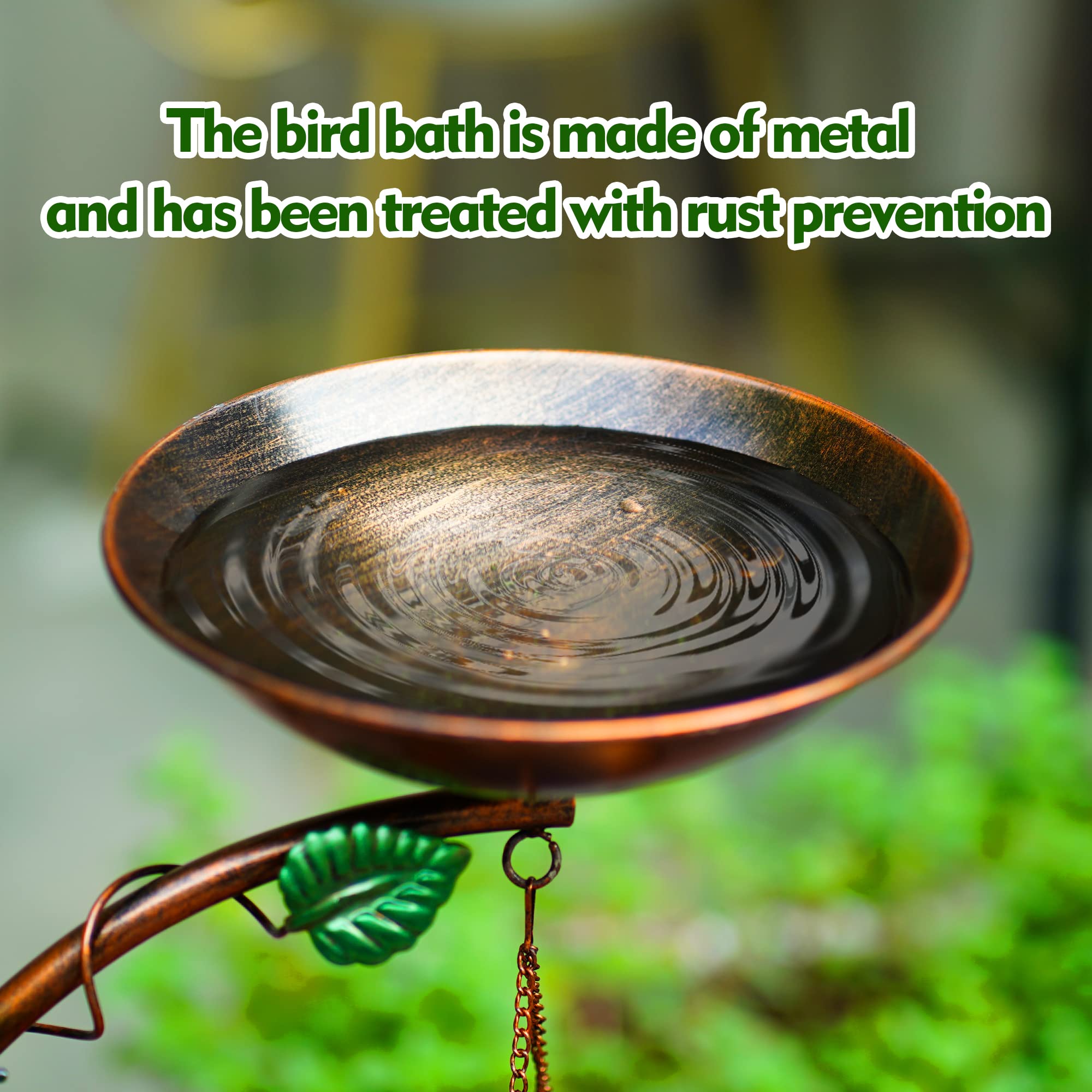 YADOOLIFE outdoor-friendly bird bath on a patio setting