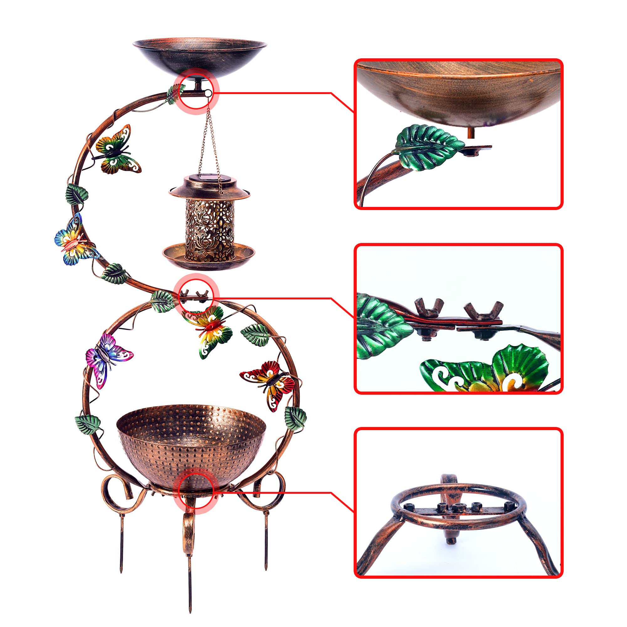 YADOOLIFE weather-resistant bird bath protecting against the elements