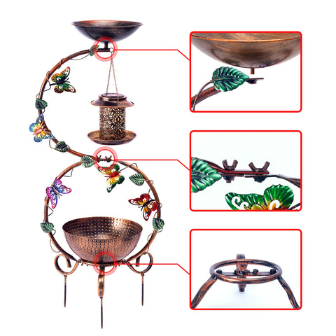 YADOOLIFE weather-resistant bird bath protecting against the elements