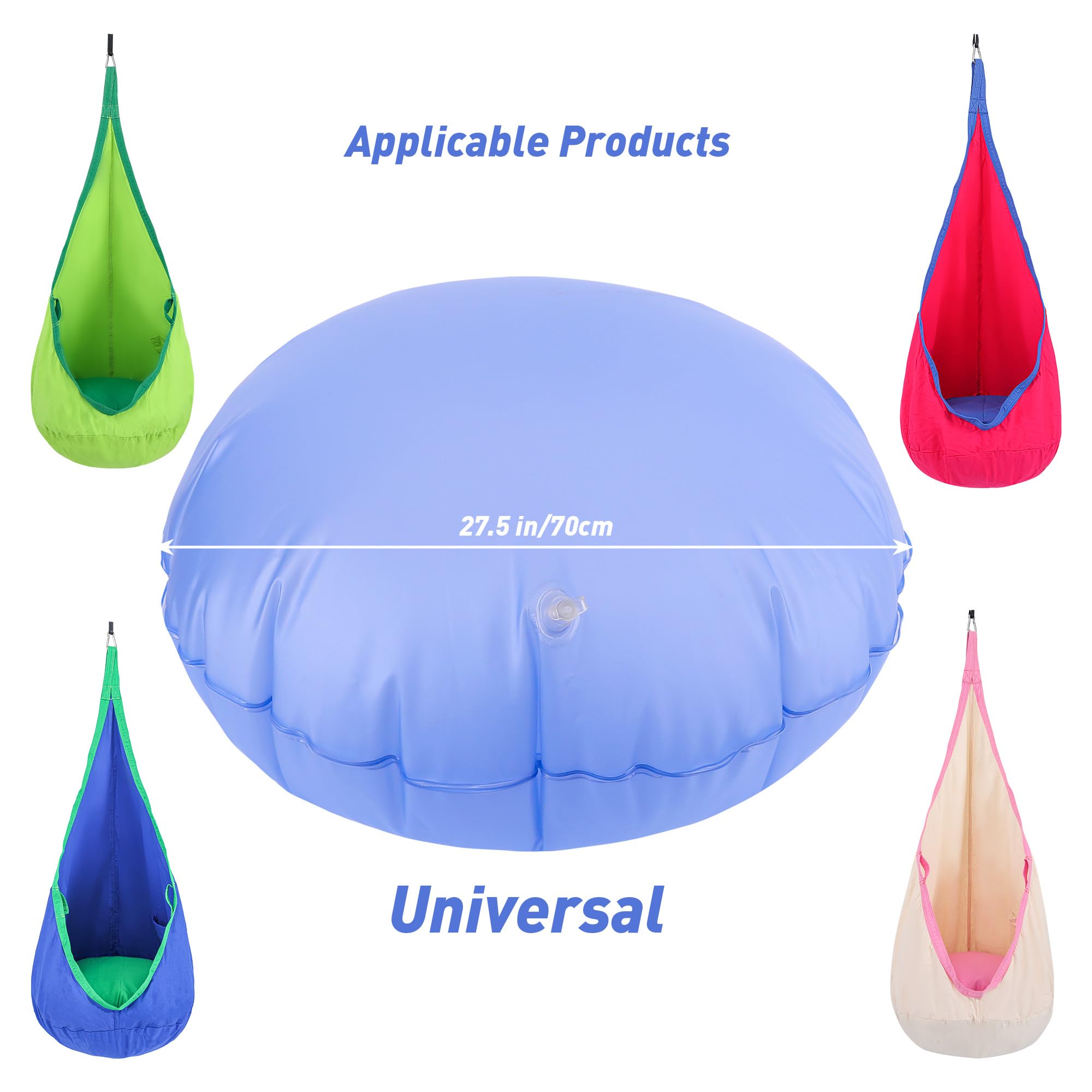 YAERSI 70 cm diameter cushion fits most pod swings for universal compatibility.