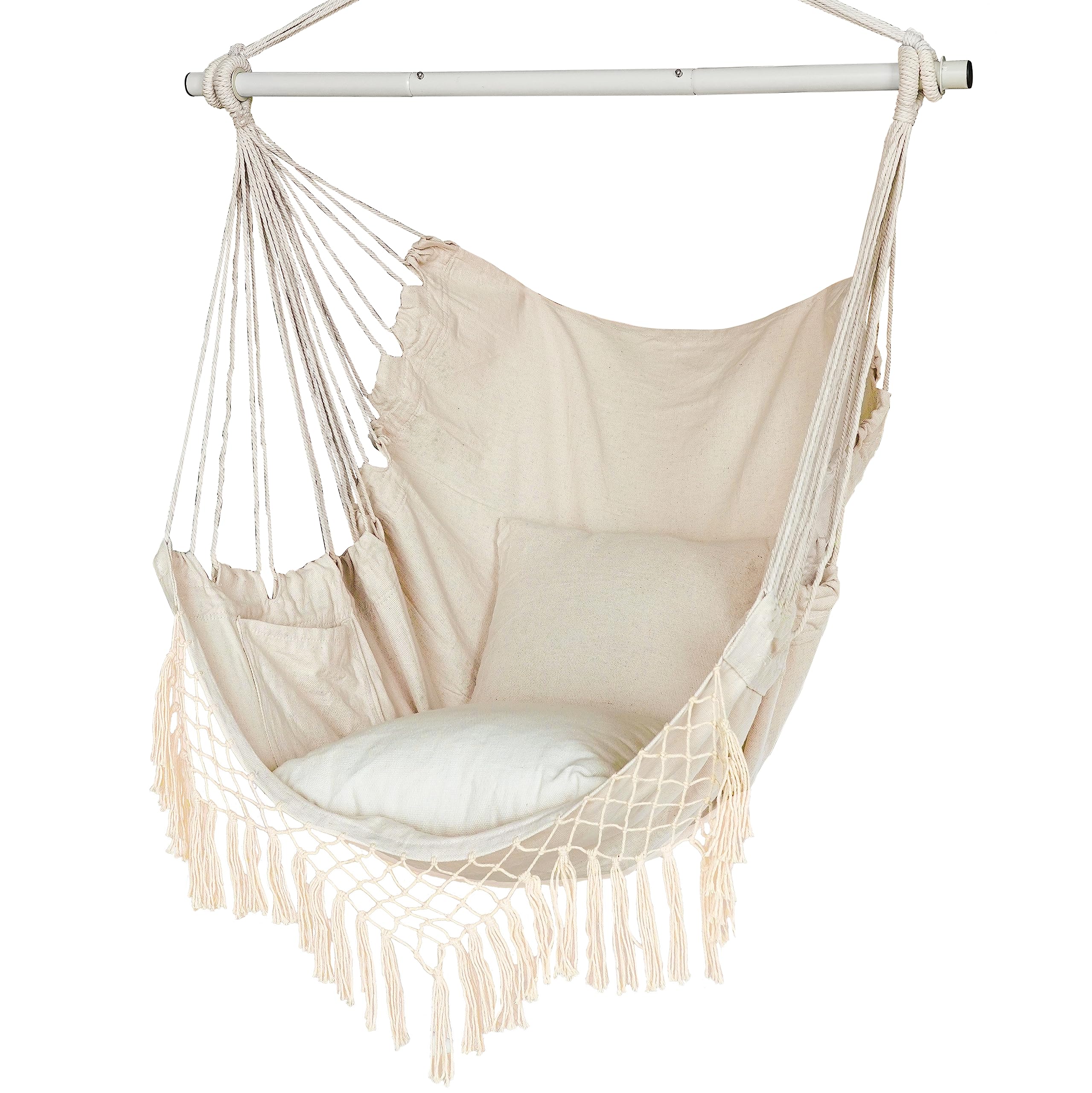 YAERSI Hammock Chair with foldable metal bar for easy setup and durability