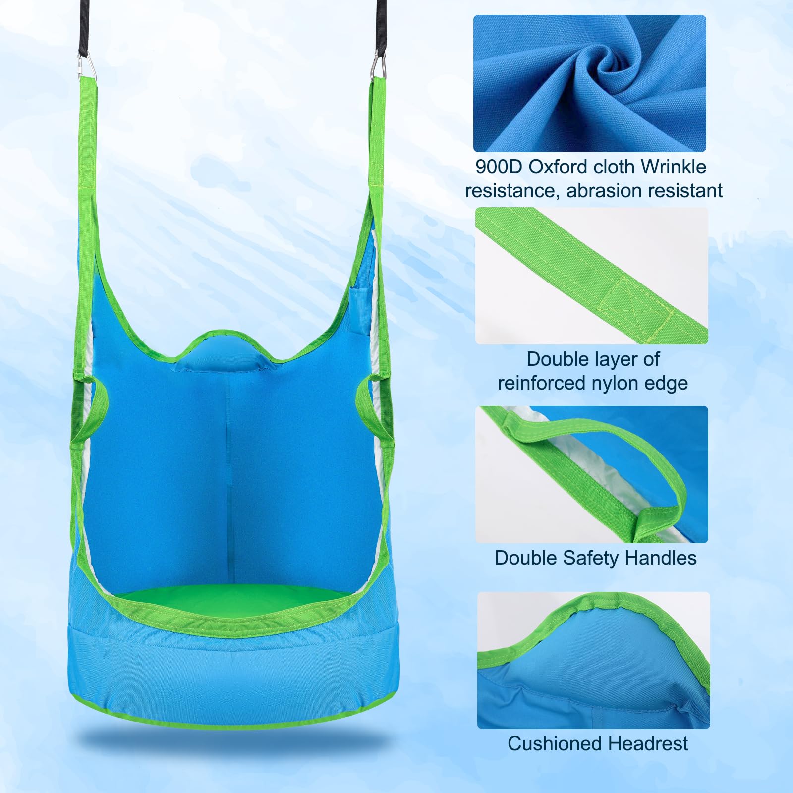 YAERSI Kids Pod Swing Chair lets children enjoy gentle motion and sensory-friendly play.