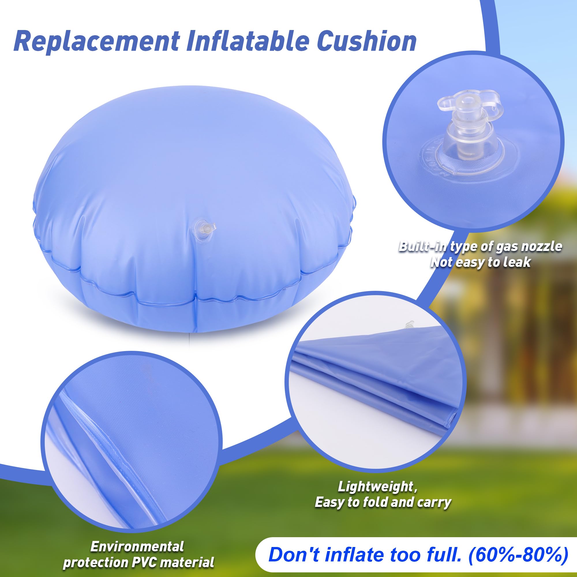 YAERSI replacement inflatable cushion for pod swings, leak-free and easy to install.