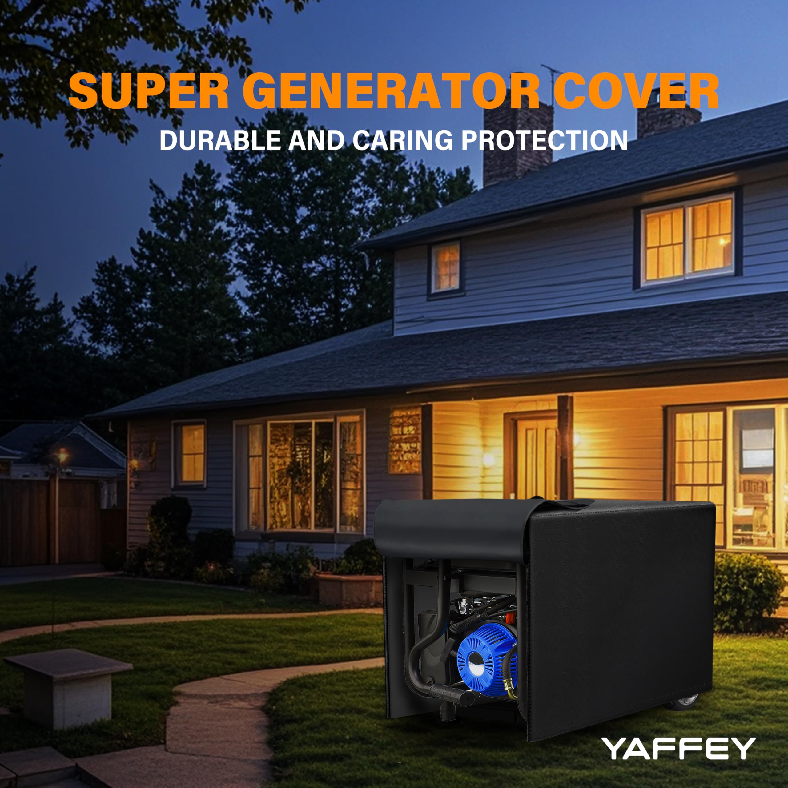 YAFFEY generator cover outdoor protection helps prevent rust and wear.