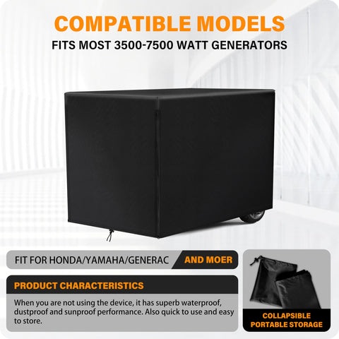 YAFFEY generator cover side-zip access enables quick installation and removal.