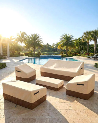 Yagvany padded handles make installing and removing chair covers quick and easy