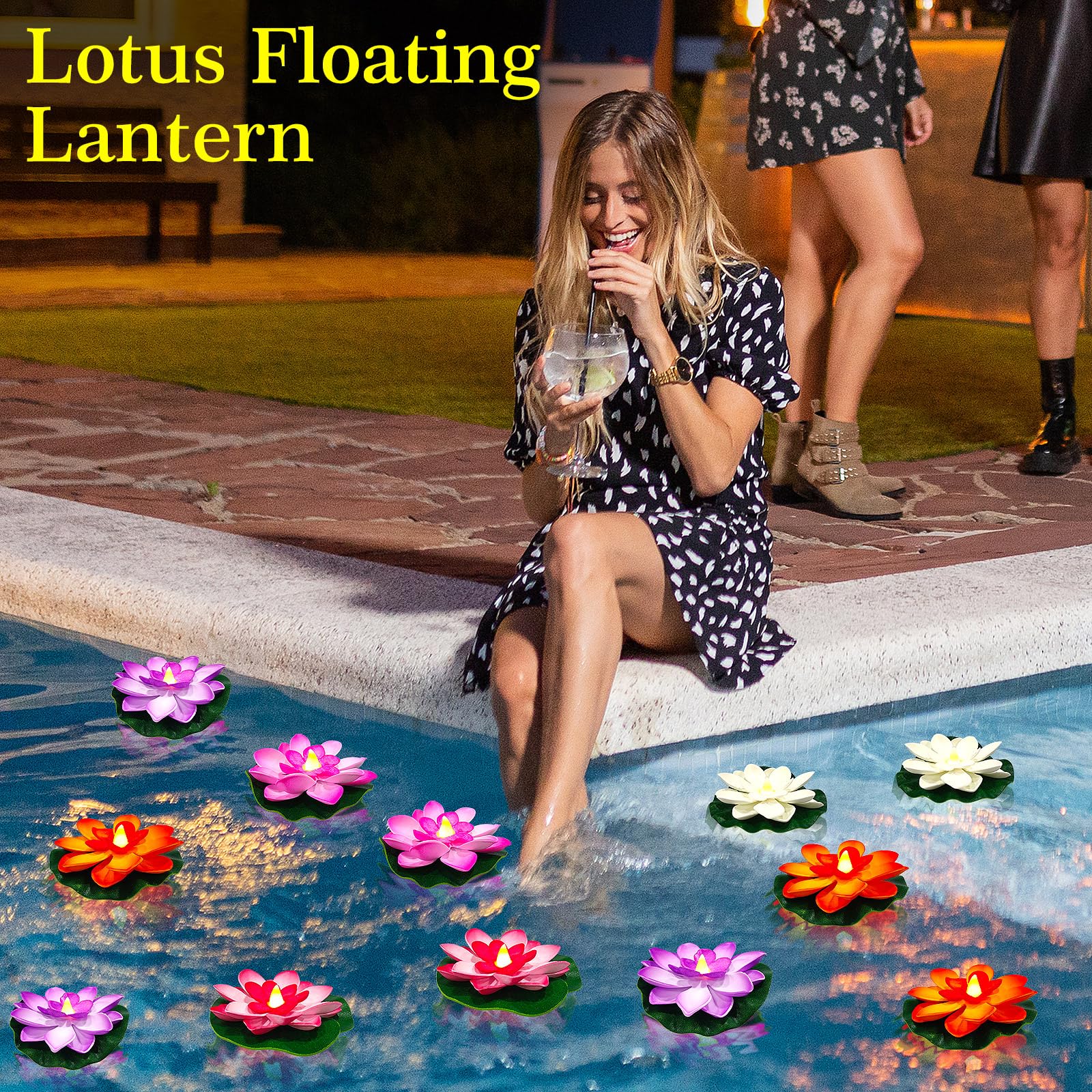 YAHAHARICH DIY project-friendly lotus light with safe, no-flame design
