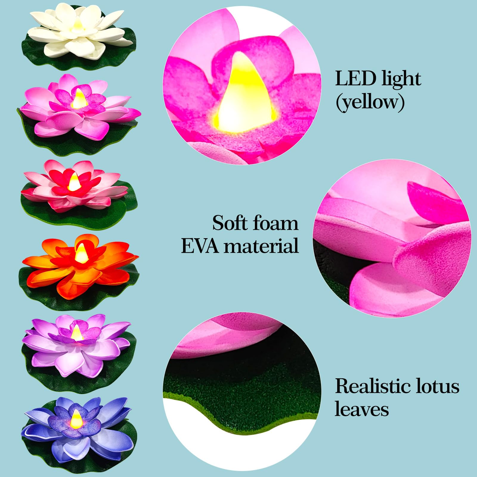 YAHAHARICH centerpiece lotus lights elevate table decor with gentle ambient glow.