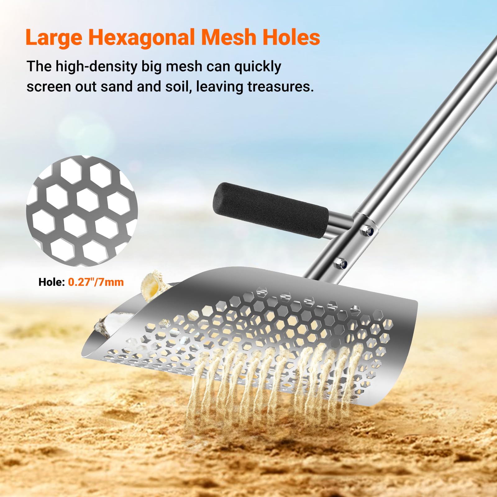 Yaheeda detachable handle with screw connection enables versatile digging