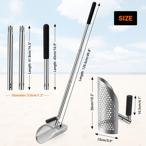 Yaheeda rubberized grip ensures secure operation during beach searches