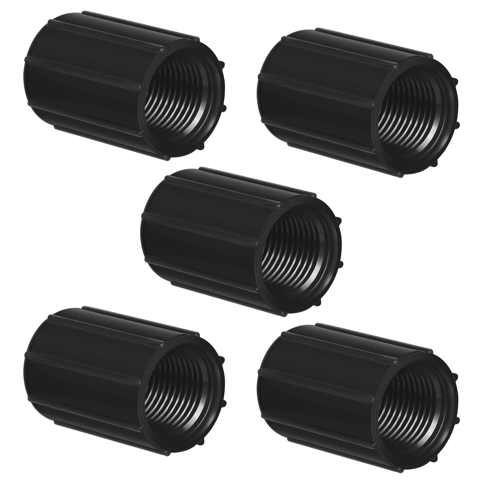 Yahenda five-pack 1/2-inch female threaded couplings for easy irrigation extensions.