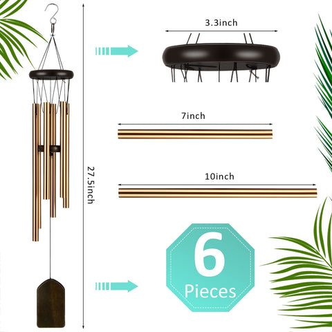 Yahenda deep-tone wind chimes with aluminum tubes for rich outdoor sound.
