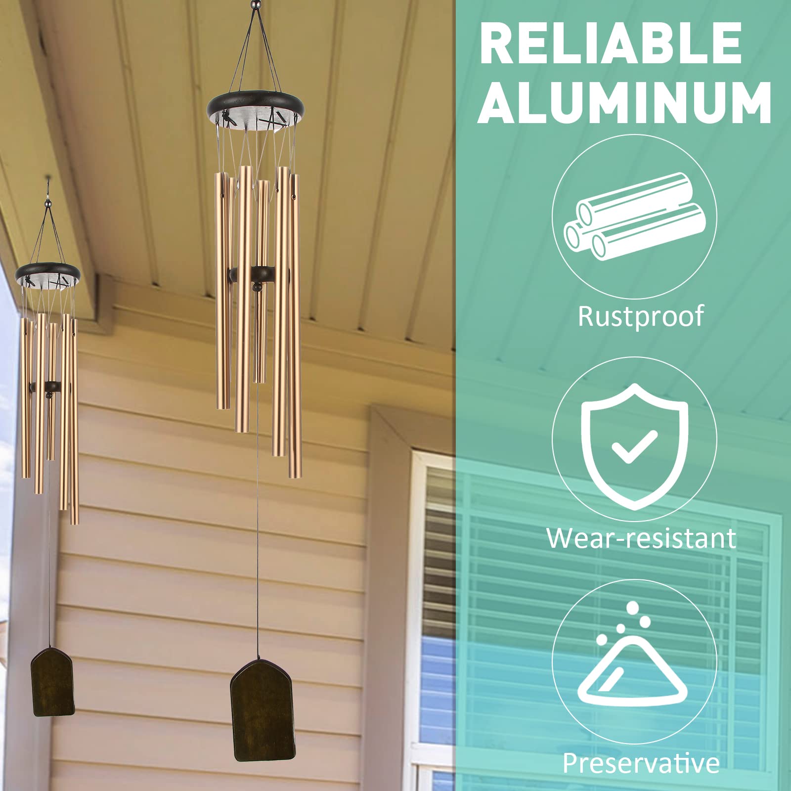 Yahenda memorial wind chimes offering a meaningful outdoor keepsake.
