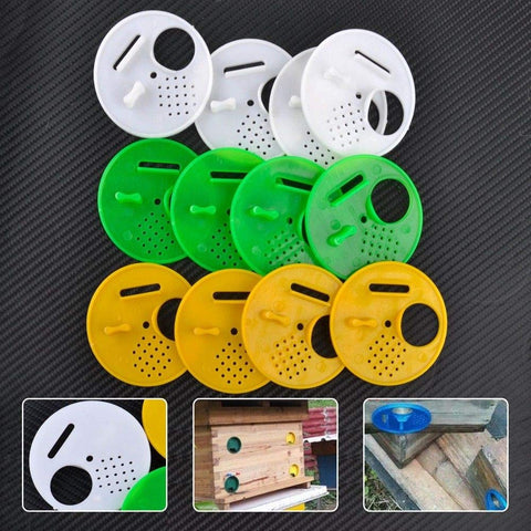 Yahpetes bee nest door color set aids color coding for hive management.