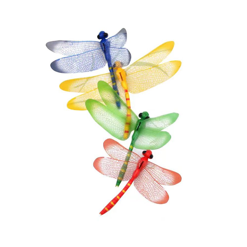 Yahpetes dragonfly stake wings in motion for yard charm