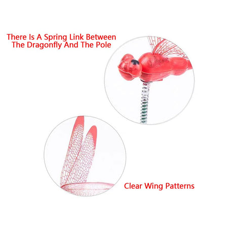 Yahpetes dragonfly decor for potted plants brightens indoor greenery
