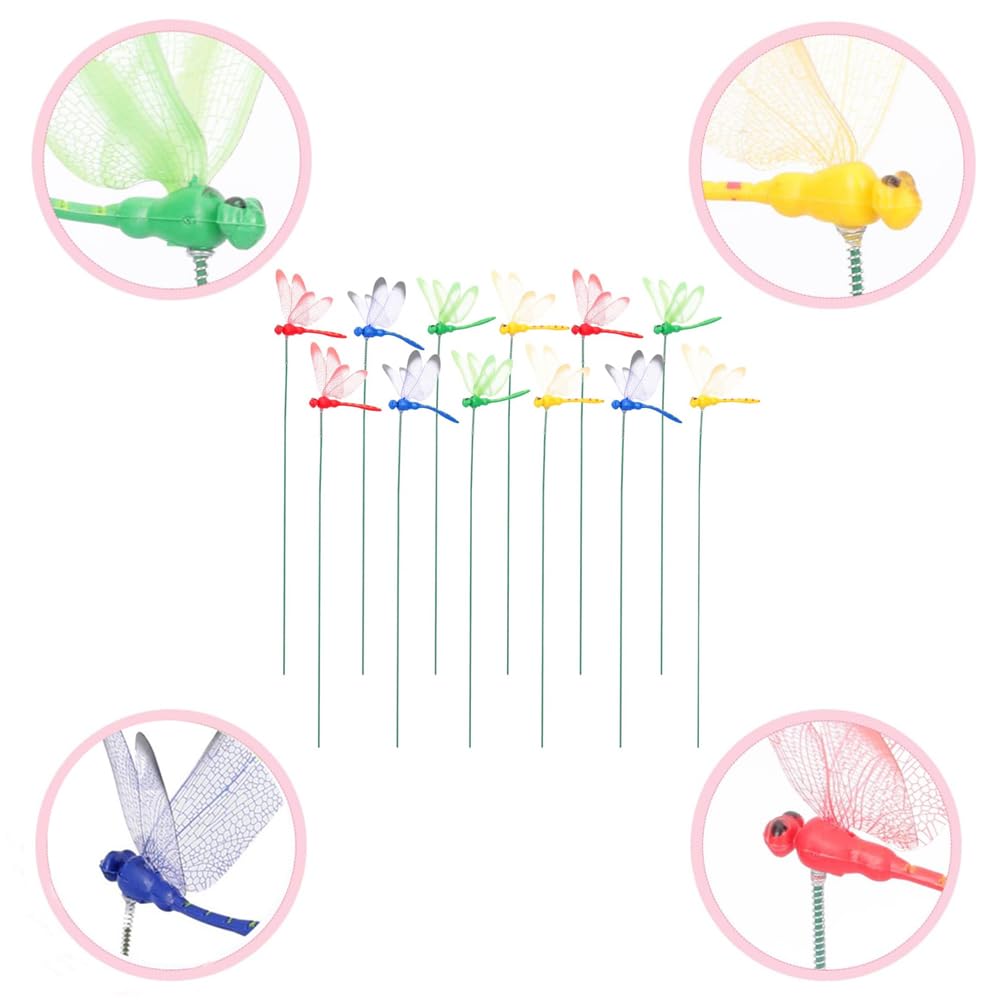 Yahpetes outdoor dragonfly stakes brighten lawns and borders