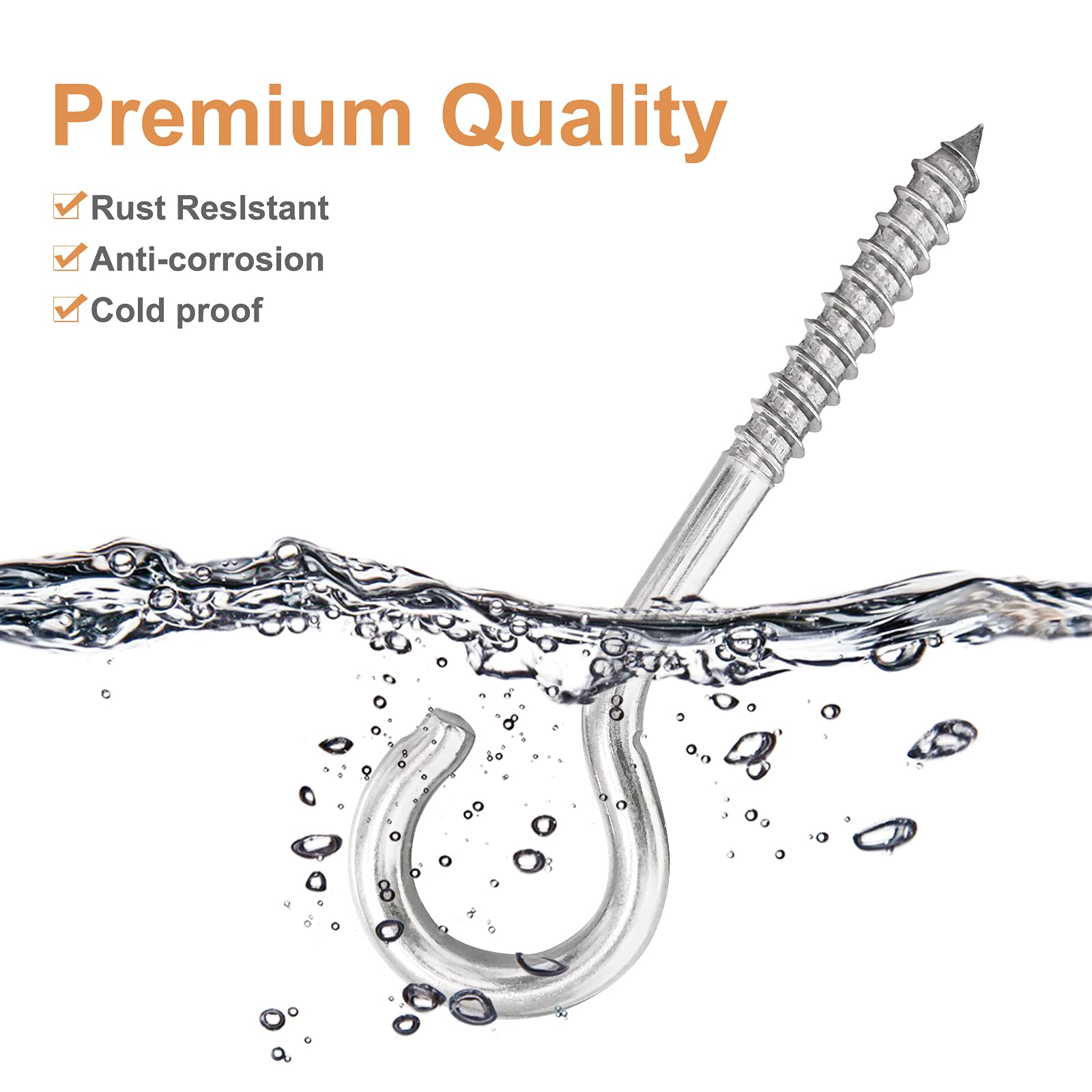 YAIRMIS outdoor-rated screw eye hook on wall bracket for porch use.