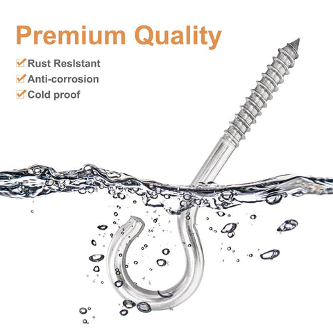 YAIRMIS outdoor-rated screw eye hook on wall bracket for porch use.