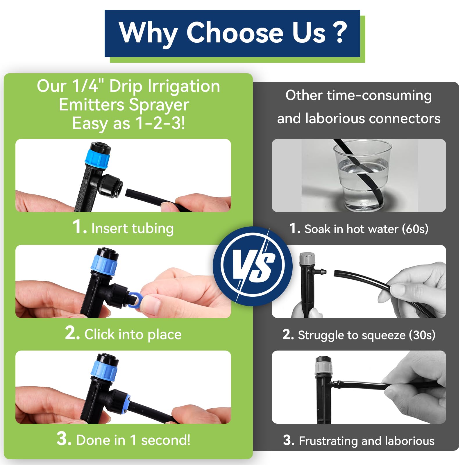 YAIRMIS plant-row emitter with stake for precise irrigation along rows.