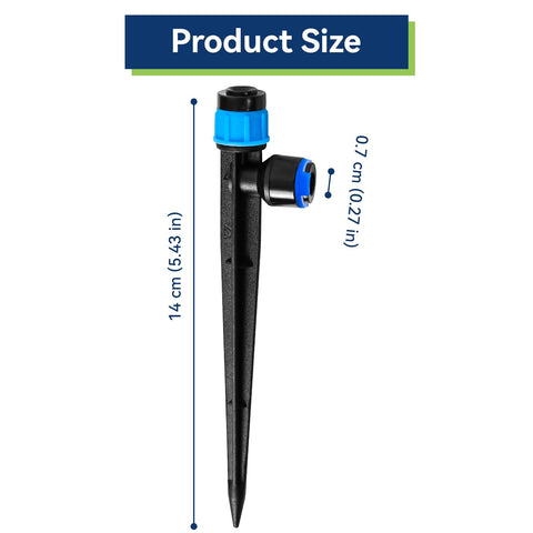YAIRMIS quarter-inch tubing emitter compatible with standard irrigation lines.