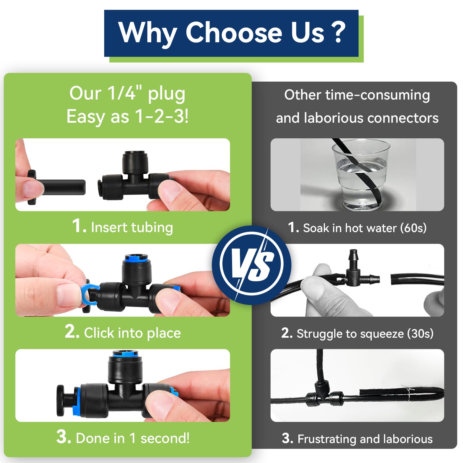 YAIRMIS tubing coupling keeps drip lines tight and leak-free.