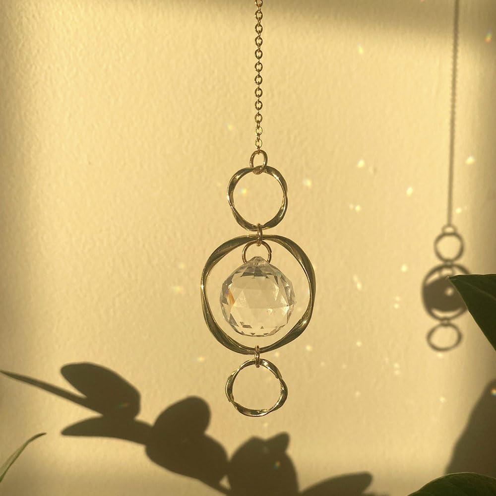 Yajuo suncatcher prisms bring cheerful light to indoor windows