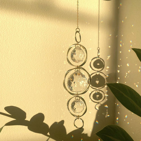 Yajuo crystal suncatcher prisms project rainbow light on walls