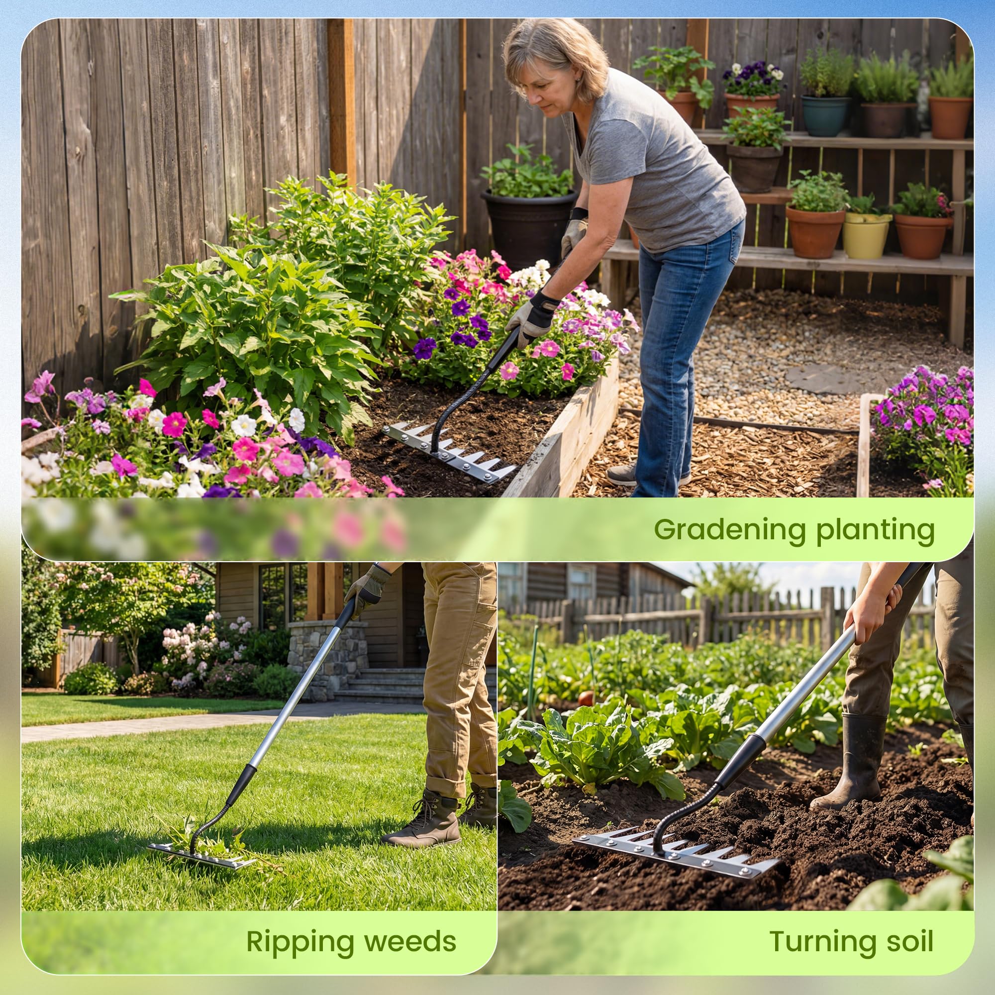 YALEENT garden-bed cleanup for tidy borders.