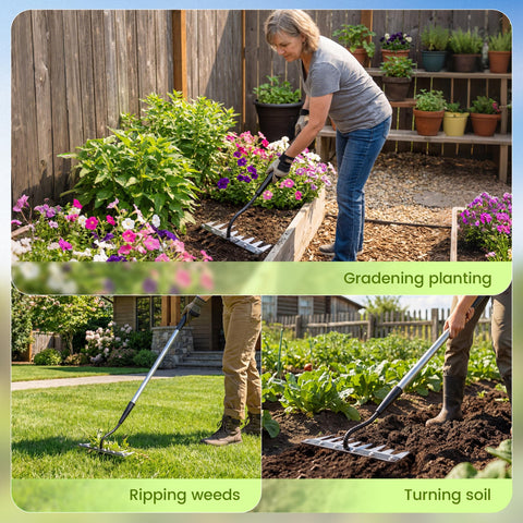 YALEENT garden-bed cleanup for tidy borders.