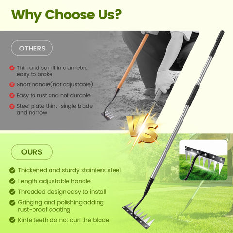 YALEENT multi-function gardening tool for planting and trenching.