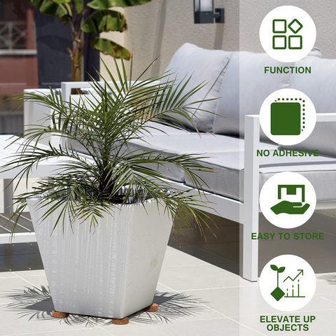 Yalikop corkwood pot risers durable supports for indoor and outdoor pots.