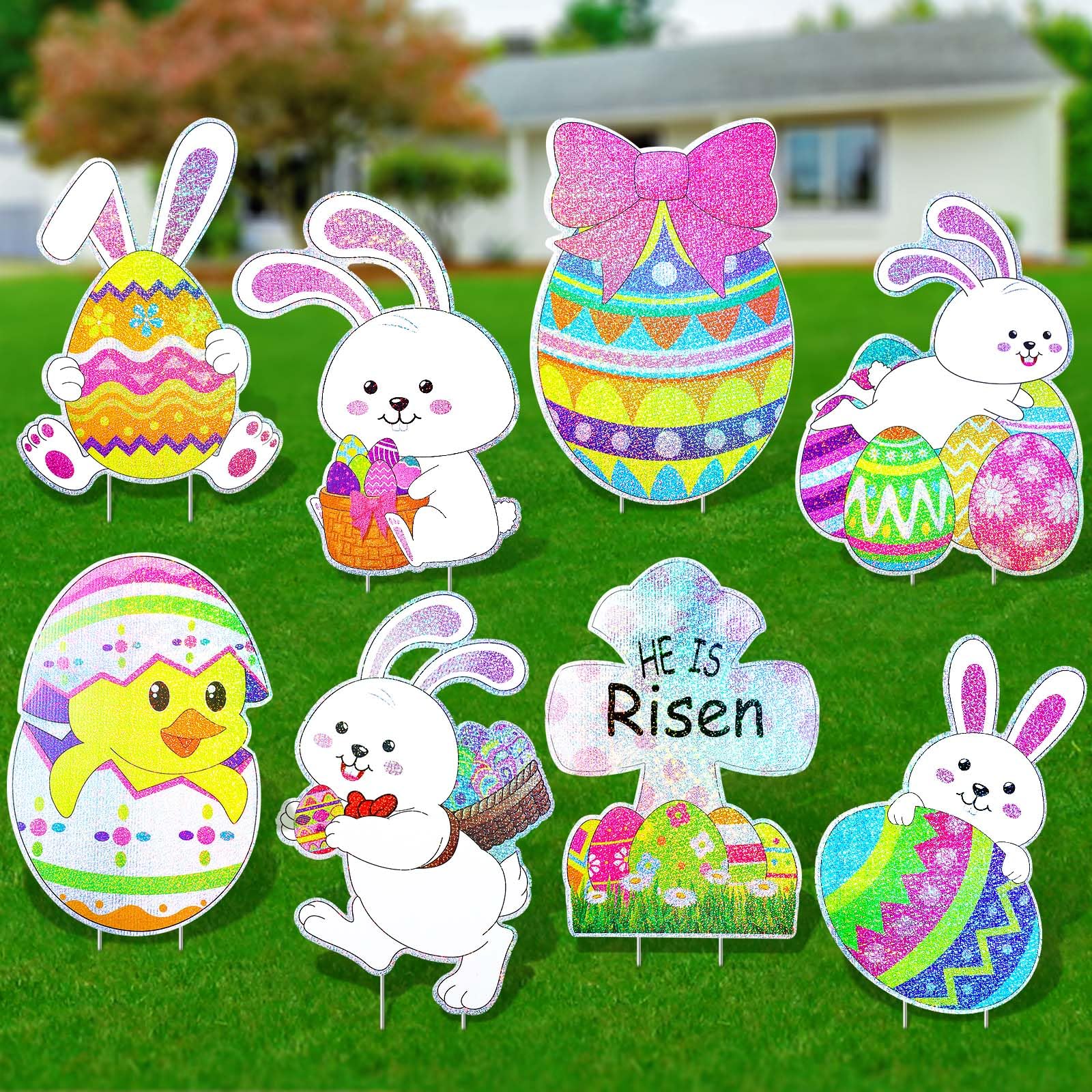 Yalikop Easter sign display kit for easy setup