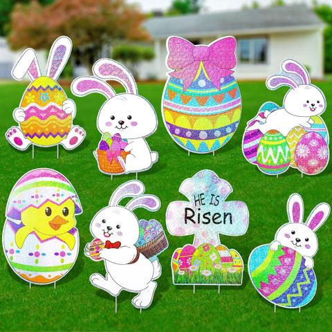 Yalikop Easter sign display kit for easy setup