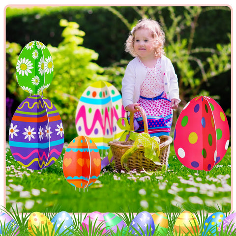 Yalikop Easter yard stakes, easy to install and secure for quick setups.