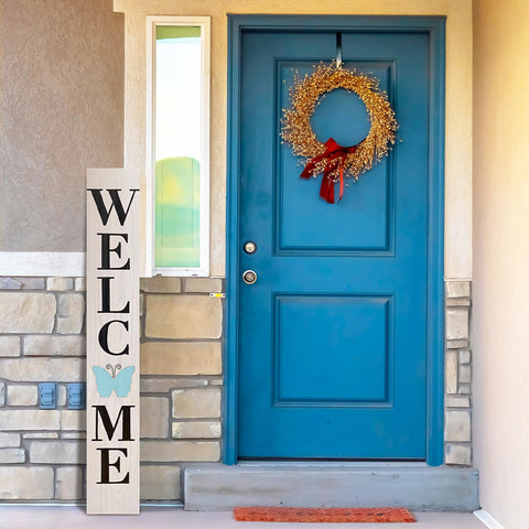 Yalikop front porch setup with bright colors enhancing curb appeal.