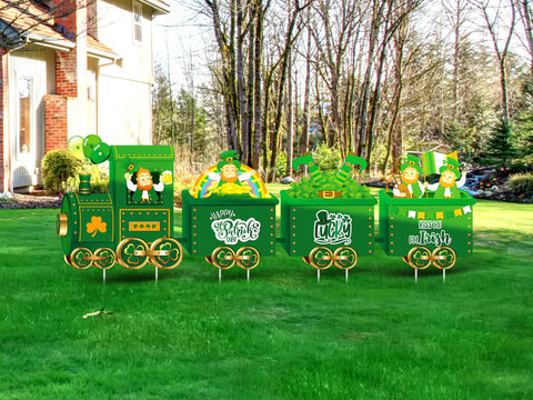 Yalikop balloon hat yard sign creates festive outdoor charm