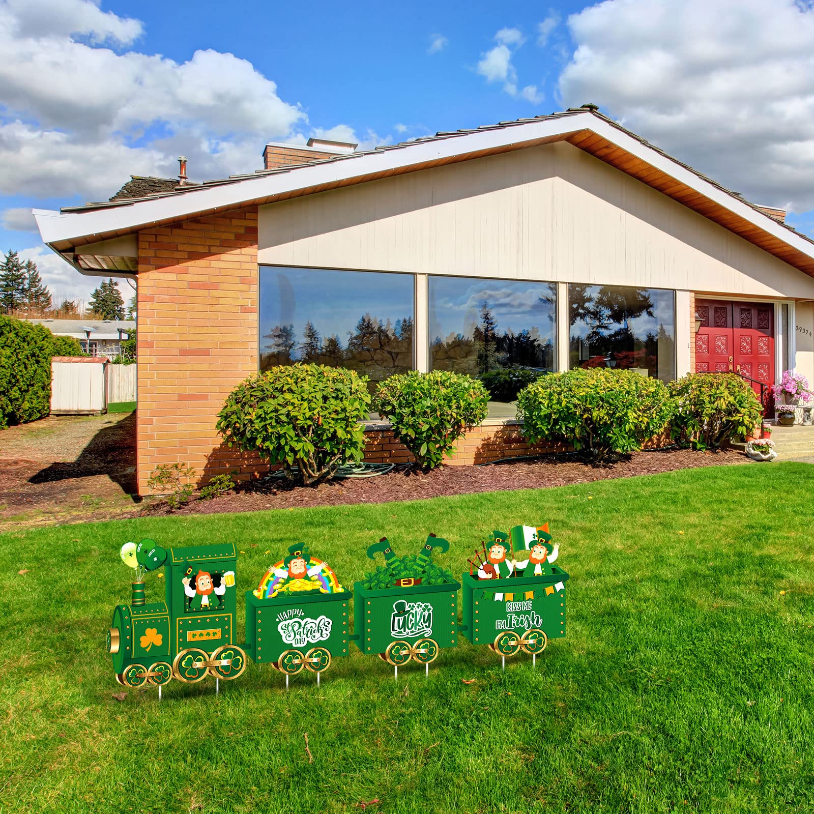 Yalikop hat yard sign with stakes remains steady in wind
