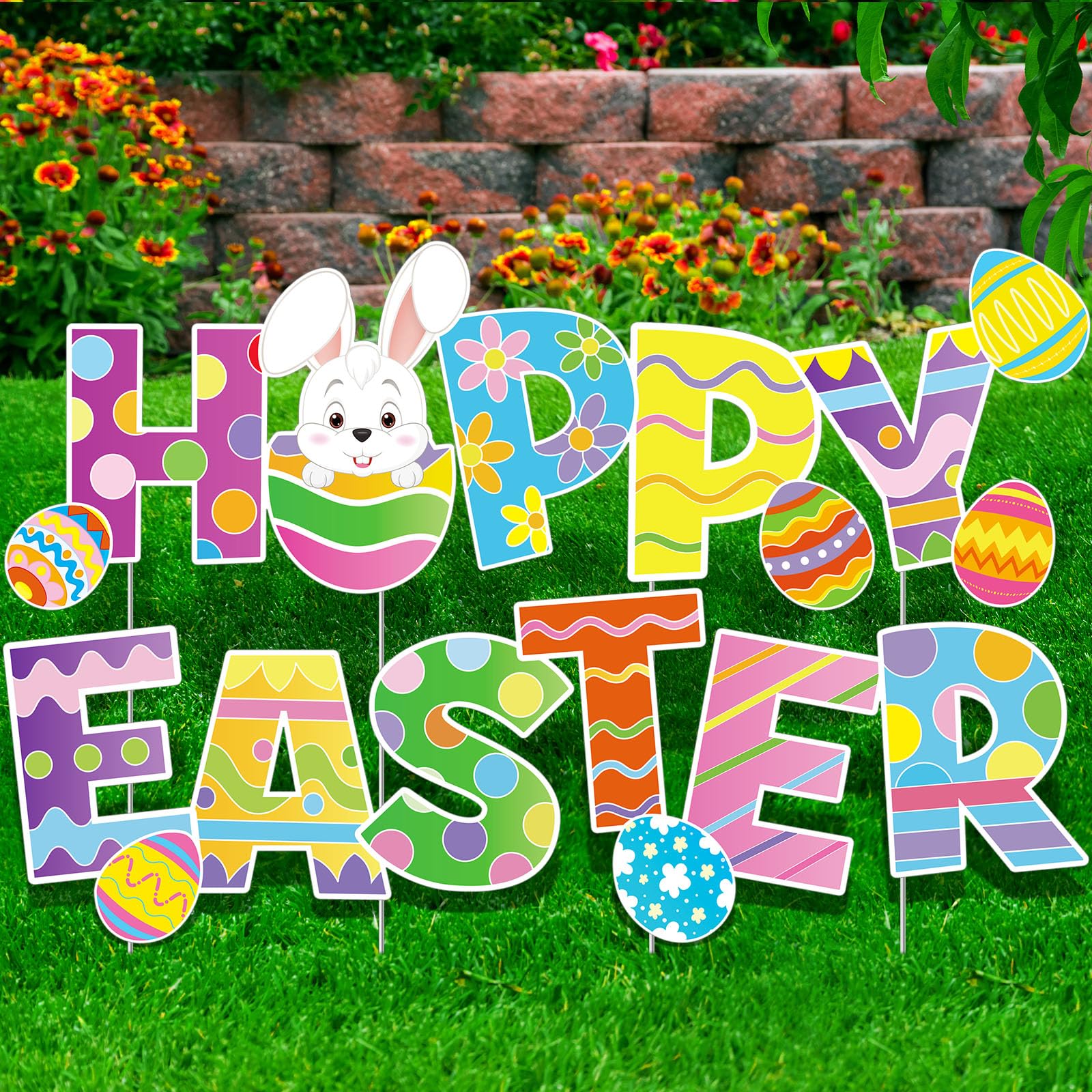 Yalikop yard prop Easter party setup great for festive photo backdrops