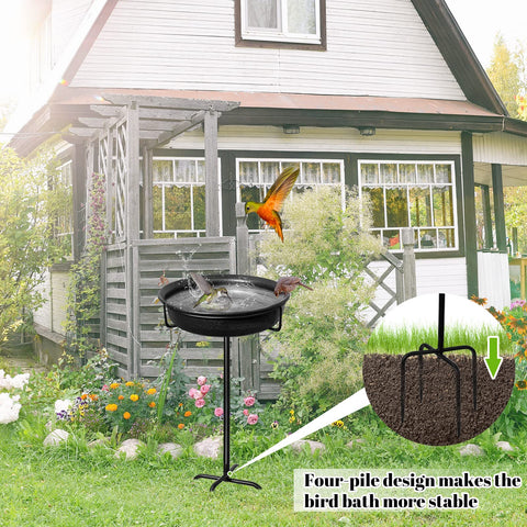 YALINKA birdbath design is easy to clean and refill.