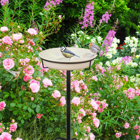YALINKA birdbath supports bird feeder use for wildlife viewing.