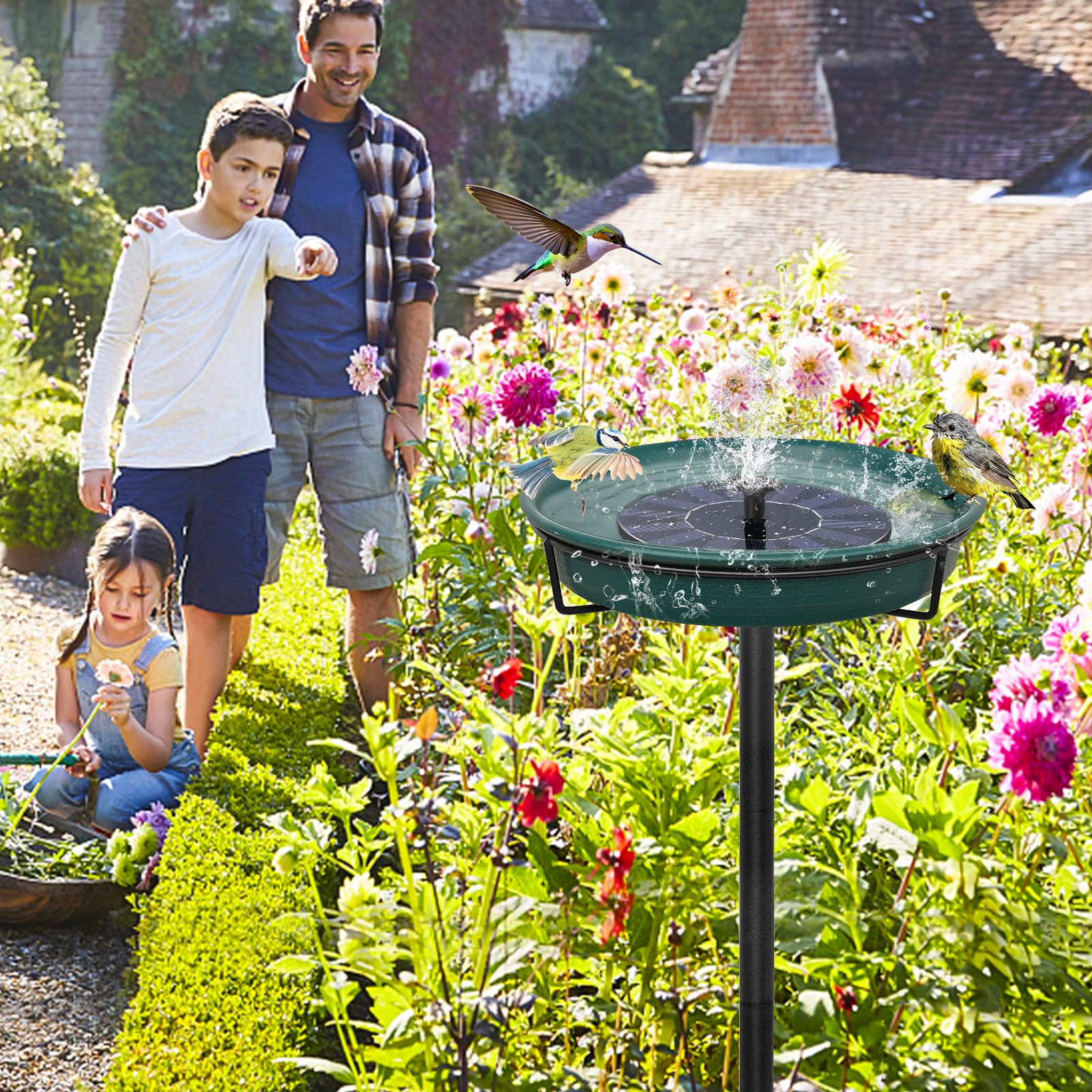 YALINKA birdbath features detachable decoration for versatile styling