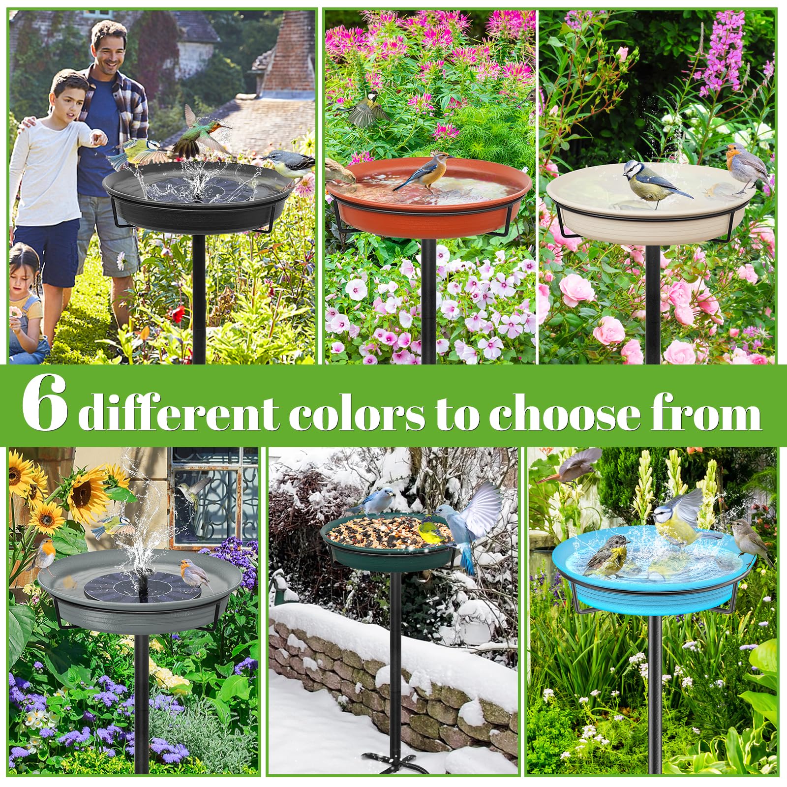 YALINKA garden decor blue enhances curb appeal while inviting birds.
