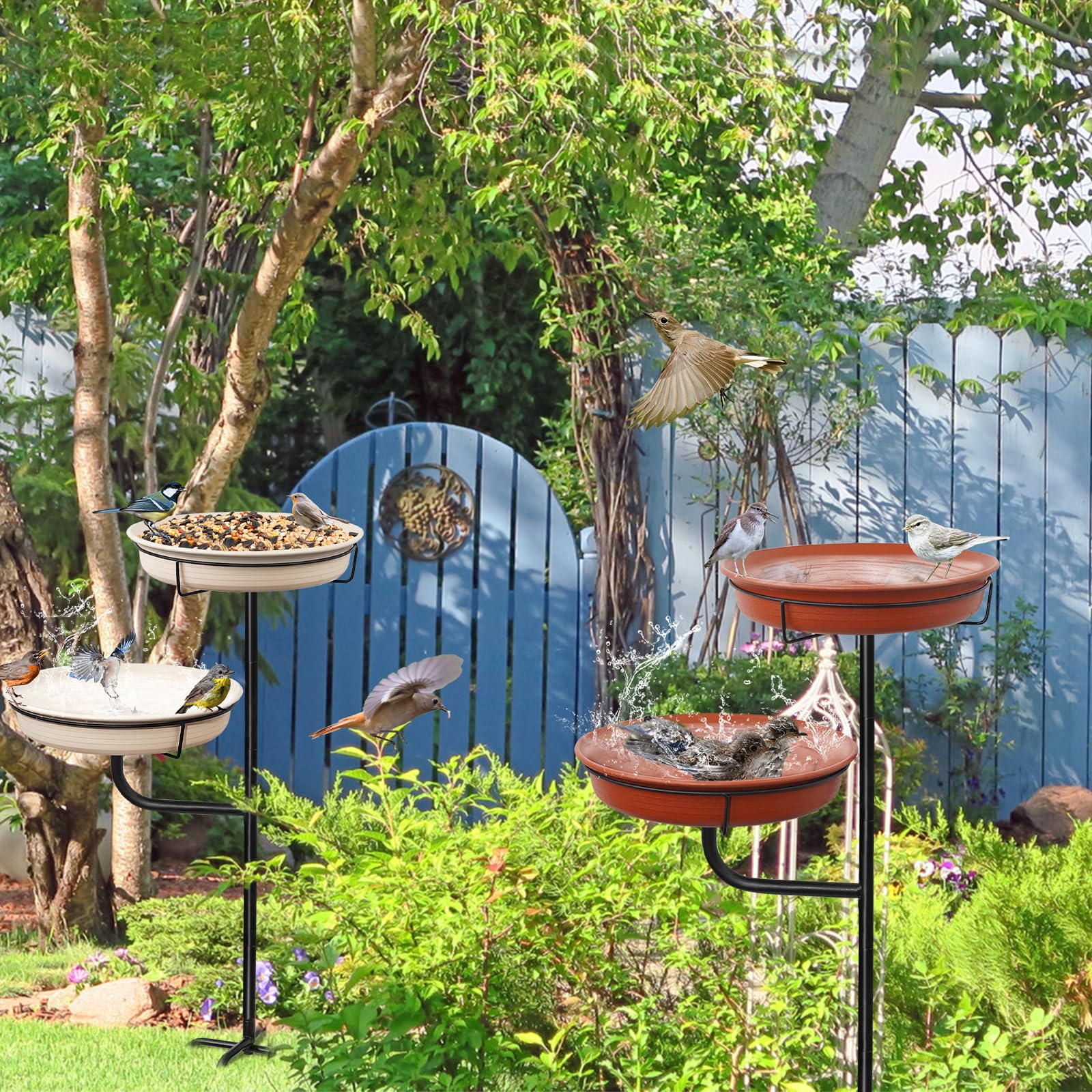 YALINKA birdbath enhances garden decor while attracting wildlife
