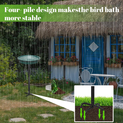YALINKA garden birdbath adds elegant decor and liveliness