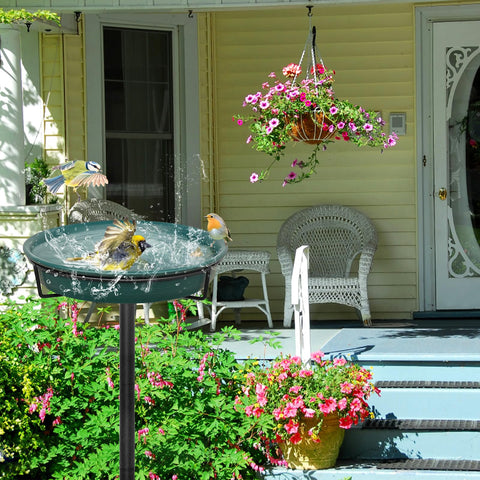 YALINKA birdbath stable ground anchoring for year-round use