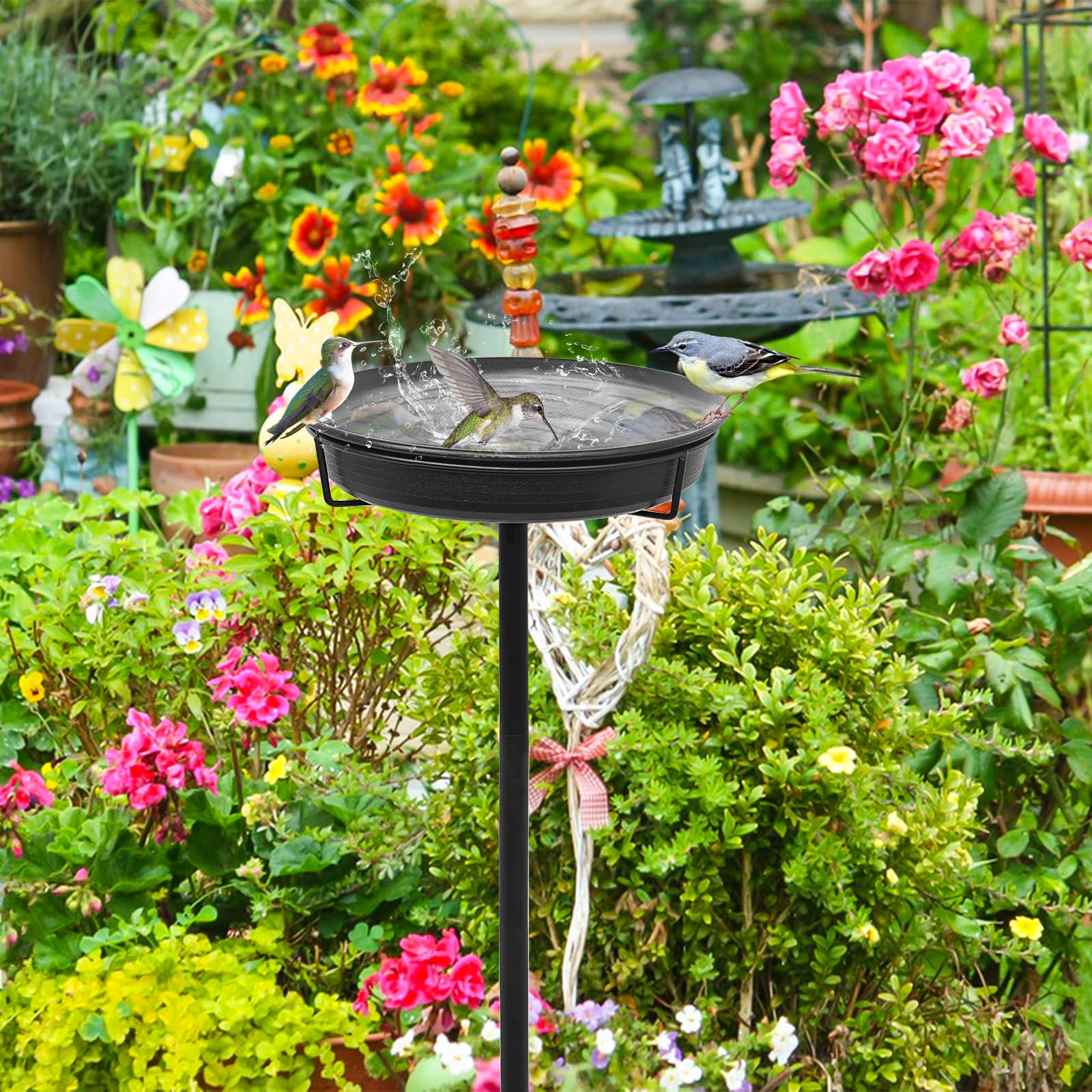 YALINKA decorative garden birdbath adds timeless charm to outdoor spaces