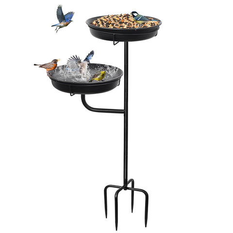 YALINKA freestanding birdbath bowl outdoors invites birds to drink and bathe